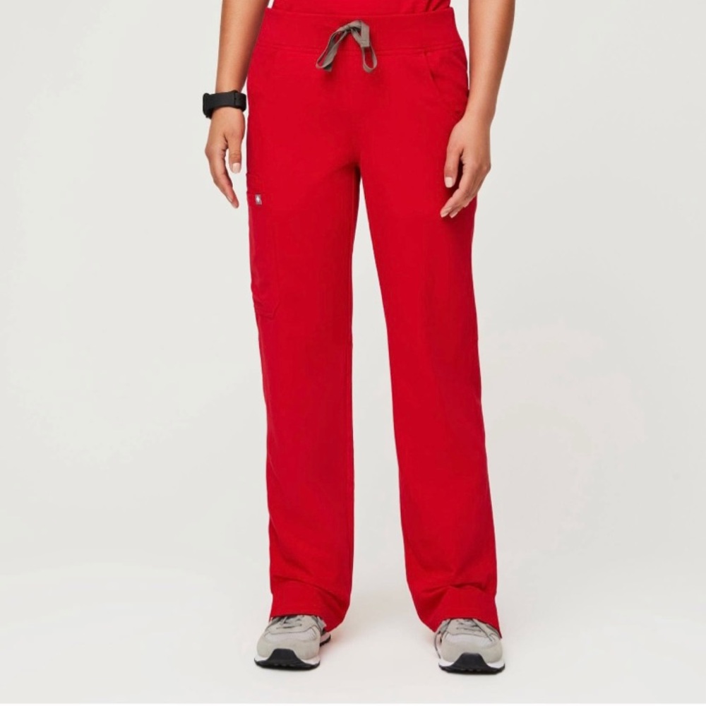 Women’s red kade cargo scrub pants